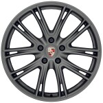 21-inch Panamera Exclusive Design wheels painted in Satin Platinum