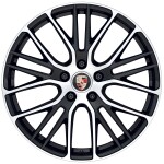 21-inch Panamera Exclusive Design sport wheels painted in Jet Black metallic