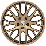 21-inch Panamera SportDesign wheels painted in Satin Aurum