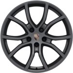 21-inch Cayenne Exclusive Design wheels fully painted in Vesuvius Grey