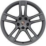 21-дюймовые колесные диски Cayenne Turbo Design серого цвета Vesuvius с удлинителями колесных арок в цвет кузова