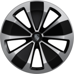 22-inch Macan Style wheels in Black (high-gloss)