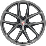21-inch GT Design wheels in Satin Platinum