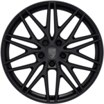 21 colio „RS Spyder Design“ ratlankiai, dažyti juoda (Black) blizgia (gloss) spalva