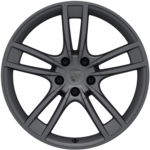 21-дюймовые колесные диски Cayenne Turbo Design цвета «Серый Везувий» с расширителями колесных арок в цвет кузова