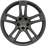 21-inch Cayenne Turbo wheels in Turbonite with wheel arch extensions in exterior colour