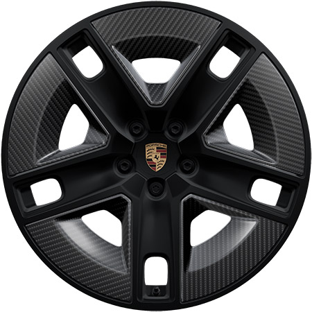 22-Zoll Cayenne Exclusive Design Räder lackiert in Schwarz (seidenglanz) mit Aeroblades