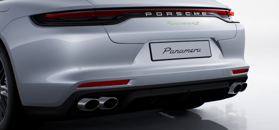 Sports exhaust system including sports tailpipes in Silver