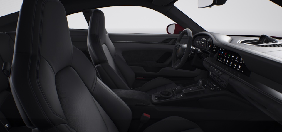 Intérieur GTS Race-Tex Noir avec bande centrale des sièges en cuir