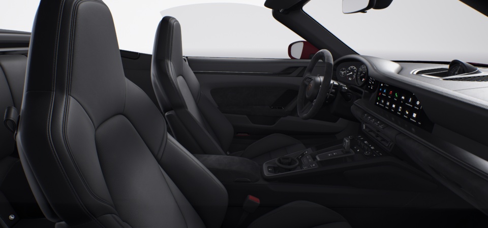 Intérieur GTS Race-Tex Noir avec bande centrale des sièges en cuir
