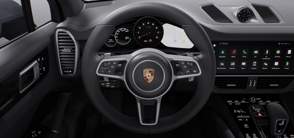 Compass display on dashboard including Porsche Off-road Precision App