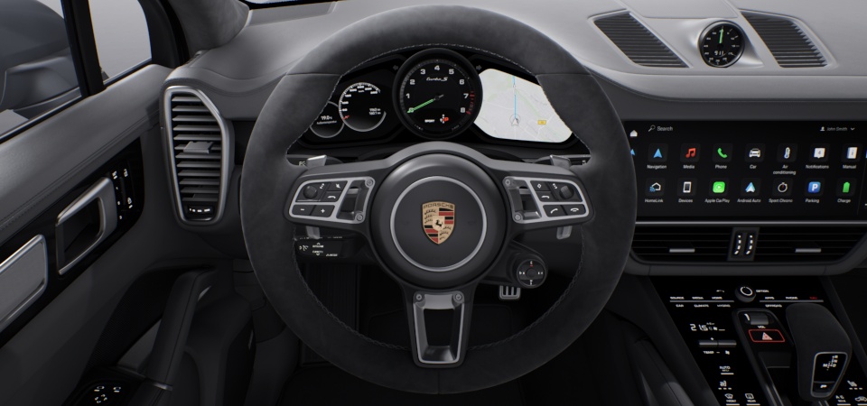 Heated multifunction Sports steering wheel with rim in Alcantara®