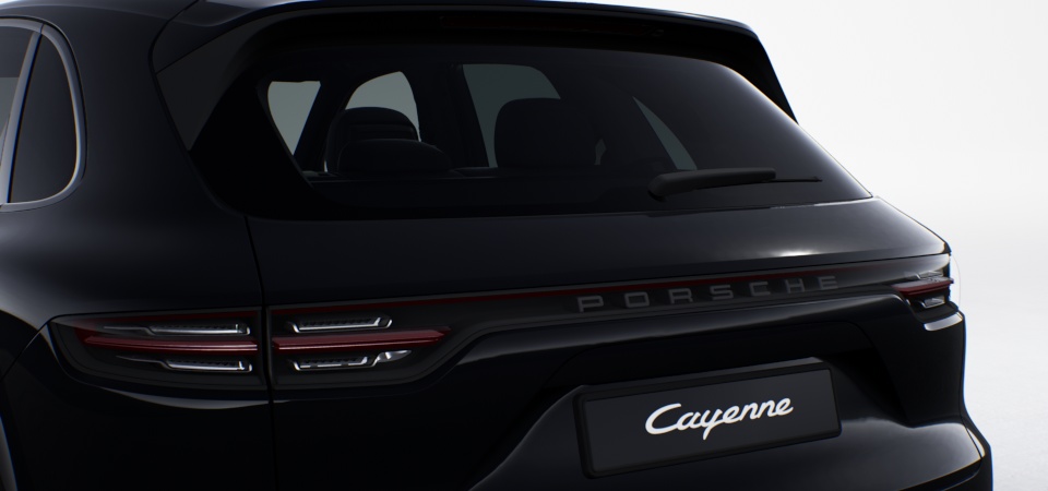 'Porsche'-logo in Zwart, zijdeglans en Verwijdering van type-aanduiding