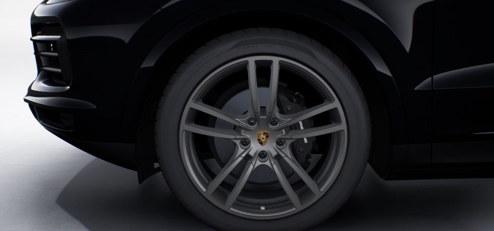 21" Cayenne Turbo velgen in Platinum, zijdeglans incl. Wielkuipverbredingen in koetswerkkleur