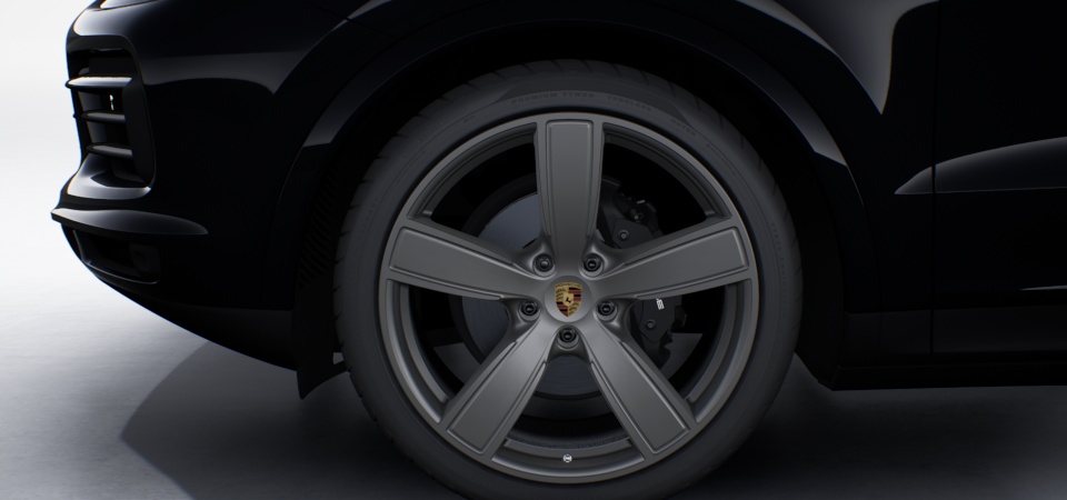 22-inch Cayenne Sport Classic wheels in satin Platinum incl. wheel arch extensions in exterior colour