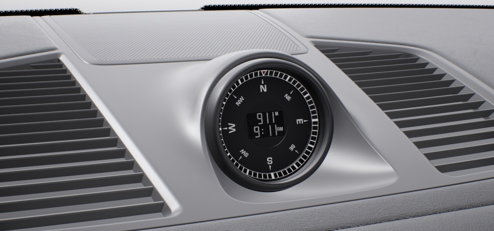 Compass Display on Dashboard incl. Porsche Off-Road Precision App