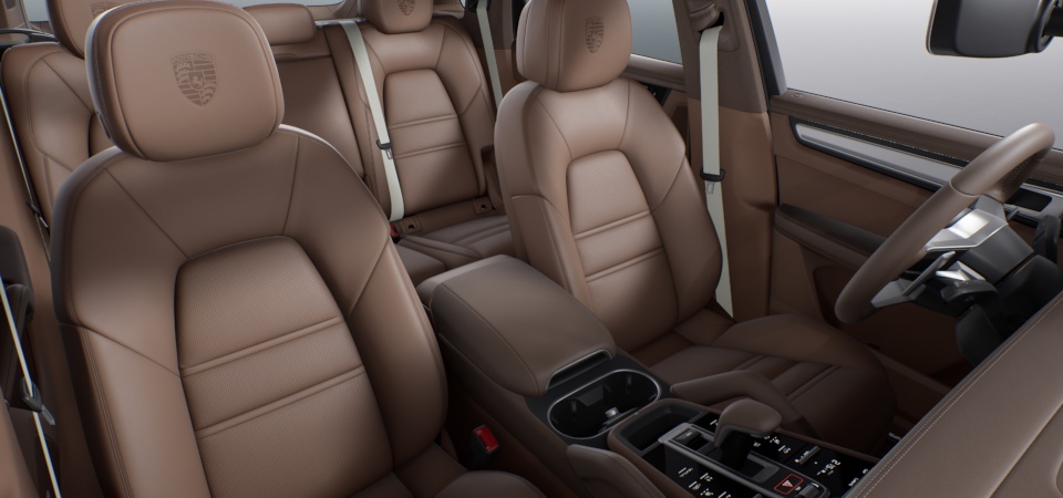 Club leather interior in two-tone combination Truffle Brown-Cohiba Brown