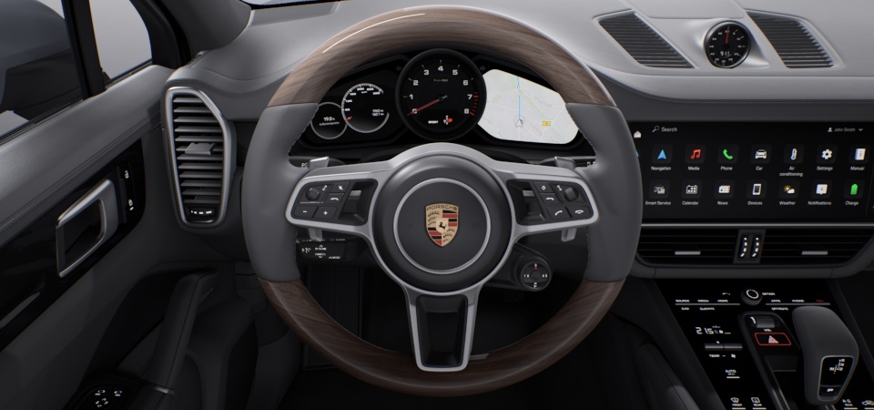 Heated multifunction Sports steering wheel in Red Gum