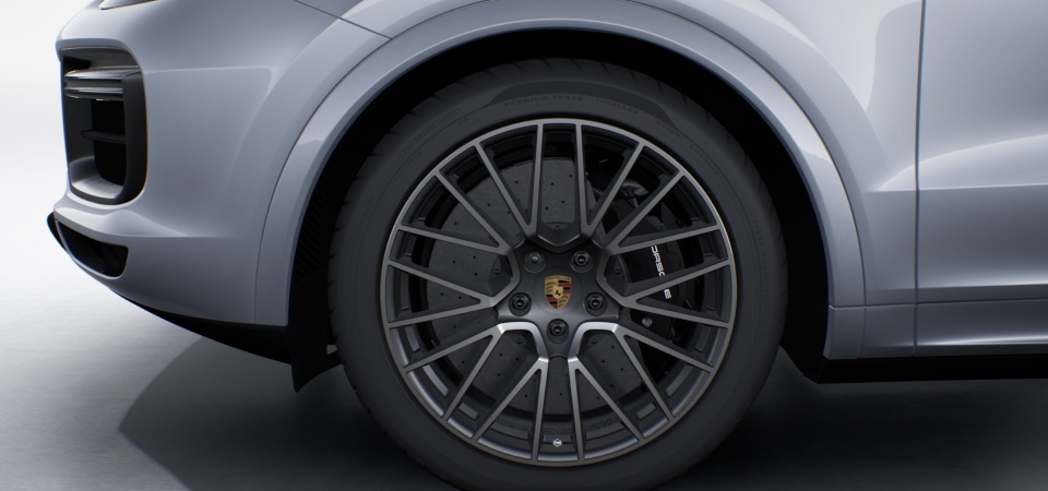Porsche Ceramic Composite Brake (PCCB) - Etriers de frein peints en Noir (finition brillante)