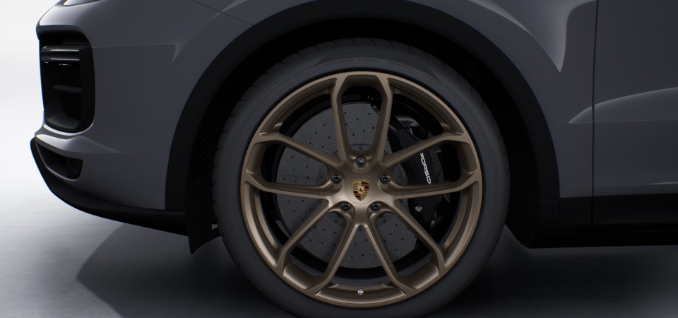 Porsche Ceramic Composite Brake (PCCB) - Etriers de frein peints en Noir (finition brillante)
