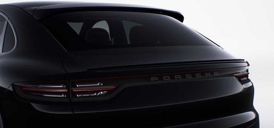 'Porsche'-logo in Zwart, zijdeglans en Verwijdering van type-aanduiding