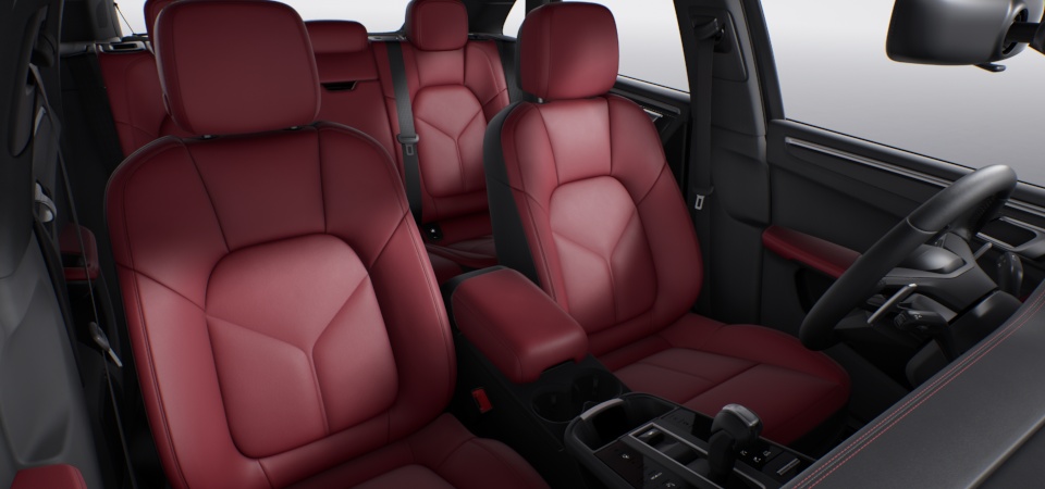 Black / Bordeaux Red two-tone leather interior