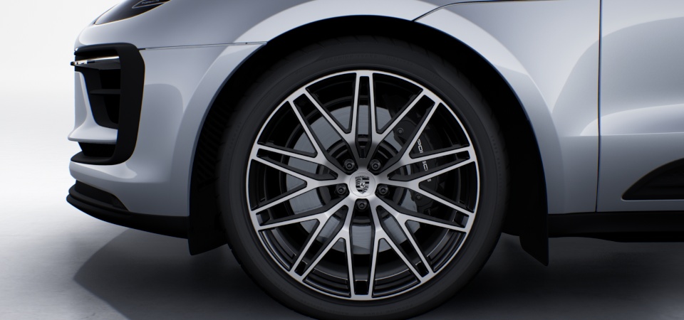 Porsche Surface Coated Brake (PSCB) mit Bremssätteln lackiert in Schwarz (hochglanz)