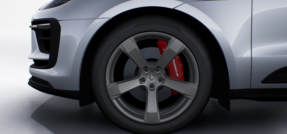 20-inch Macan Sport wheels, platina zijdeglans gespoten