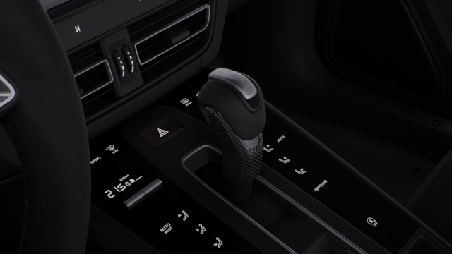 PDK gear selector carbon with gear selector knob leather