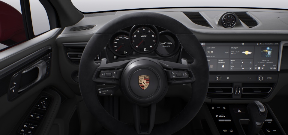 Heated multifunction GT-Sports steering wheel with rim in Race-Tex