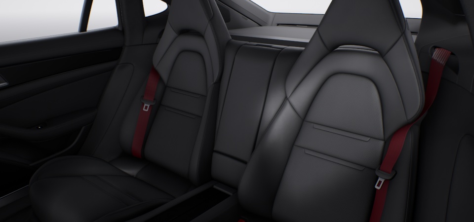 Seat belts bordeaux red