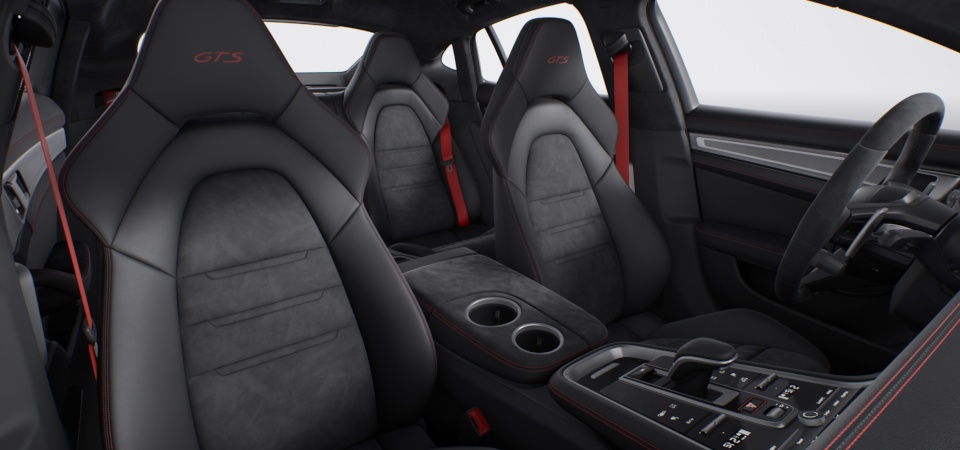 GTS interior package in Carmine Red