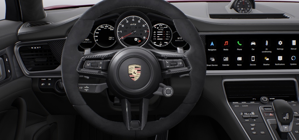 Heated GT Sports steering wheel Alcantara® with steering wheel panel carbon