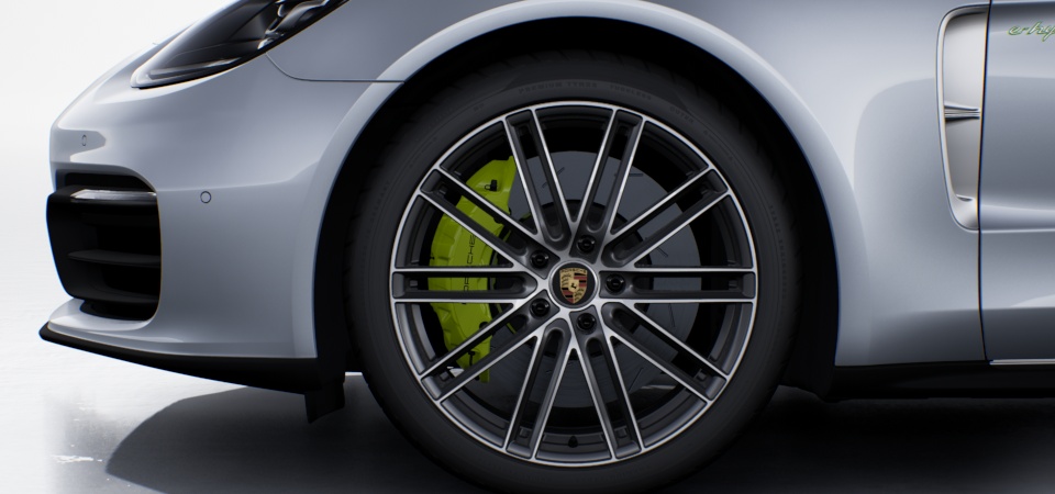Wheel centre set with full-colour Porsche Crest