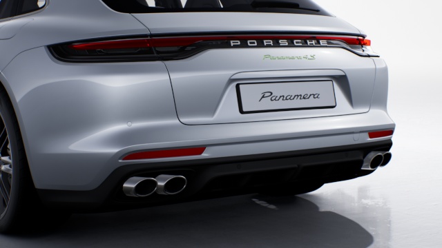 Sports exhaust system including sports tailpipes in Silver