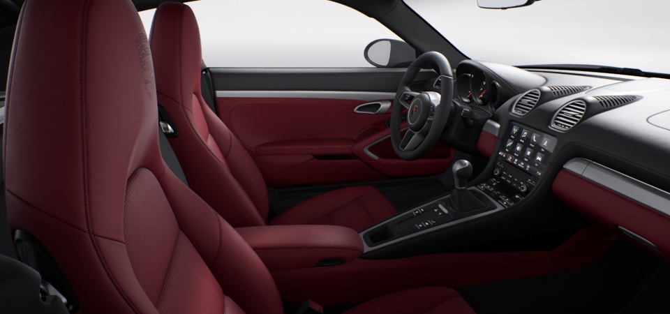 Two-tone leather interior in two-tone combination Black-Bordeaux Red