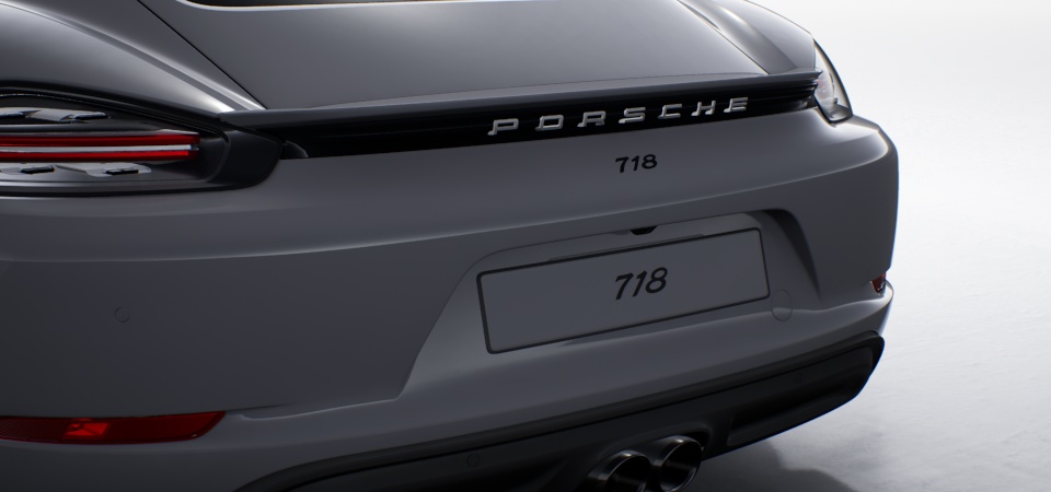 Logotipo '718' pintado en color Negro (alto brillo)