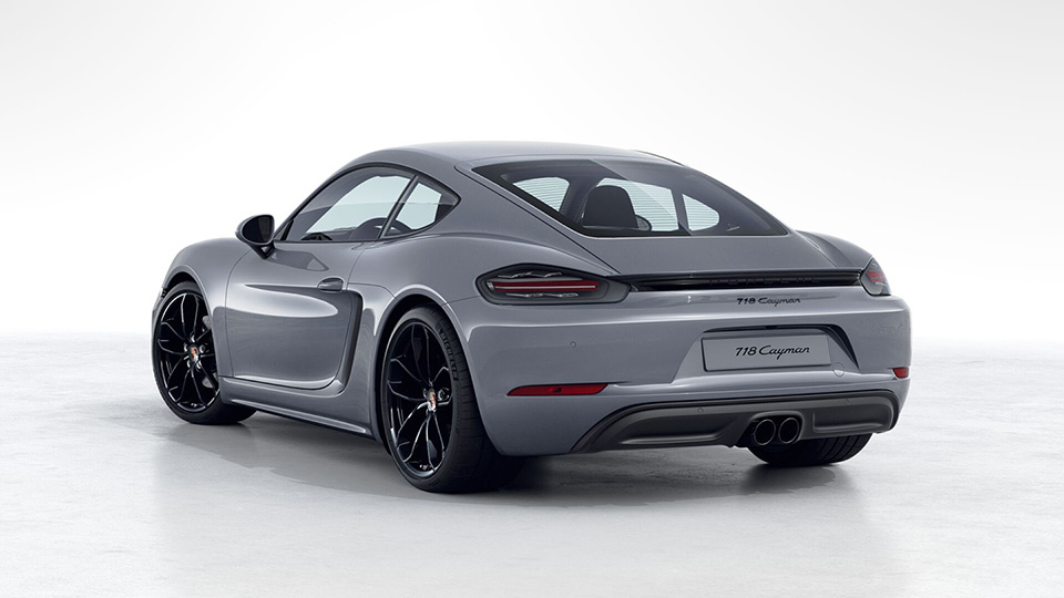 Logo 'Porsche' en Noir, finition satinée