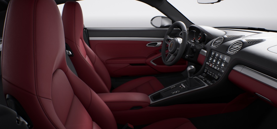 Two-tone leather interior in two-tone combination Black-Bordeaux Red