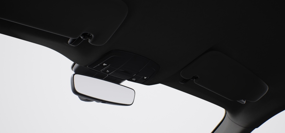 Automatically dimming interior and exterior mirrors with integrated rain sensor