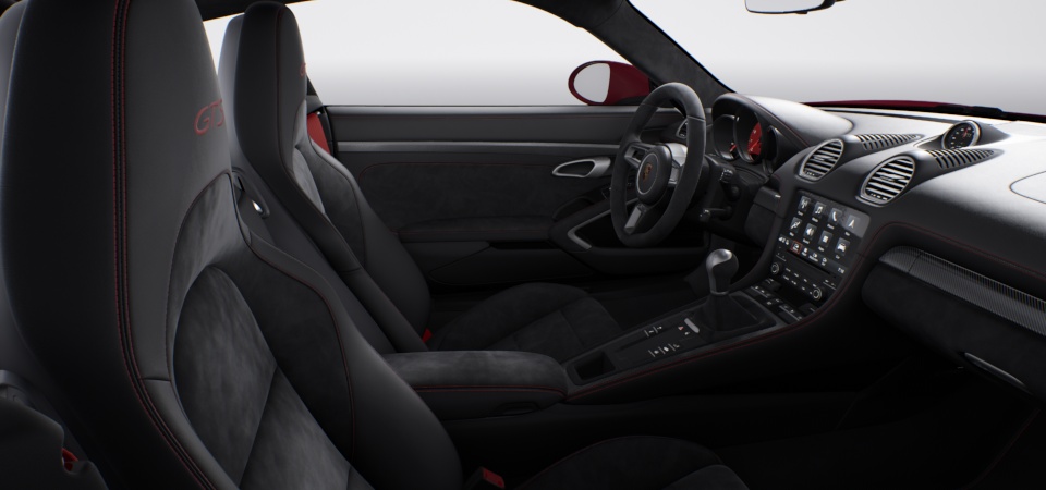 Leather/Race-Tex Interior in Black/Carmine Red (i.c.w. GTS Interior Package)