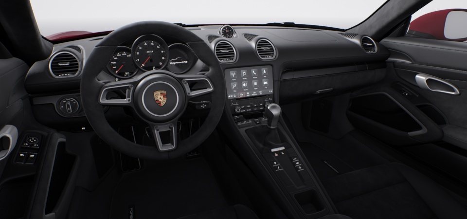 Interior-package brushed aluminium in Black (extended)
