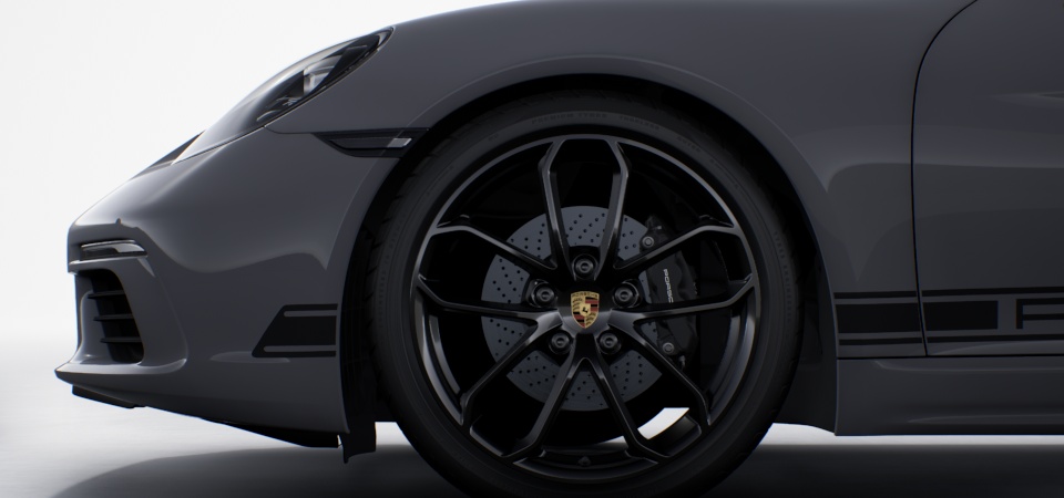 20-inch 718 Spyder wheels painted in Black (high-gloss)
