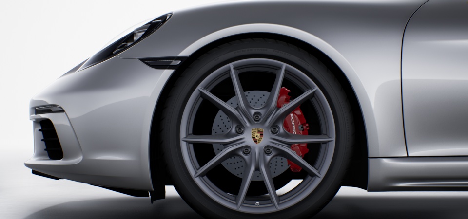 Enjoliveurs de roue avec écusson Porsche en couleur