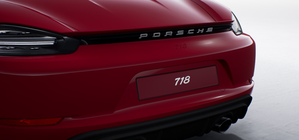 '718' logo painted in exterior colour