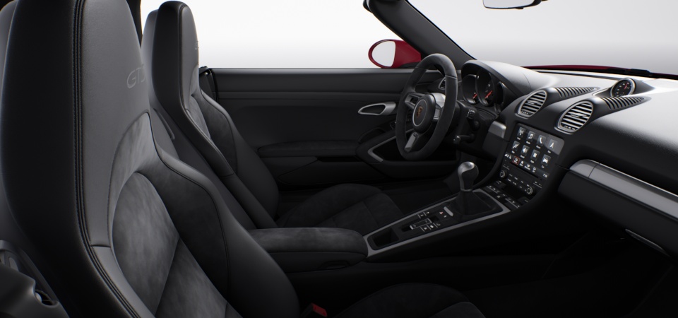 Standard Interior in Black Leather/Race-Tex with Race-Tex Seat Centers
