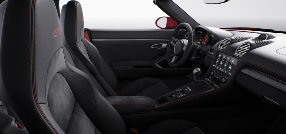 Leather/Race-Tex Interior in Black/Carmine Red (i.c.w. GTS Interior Package)