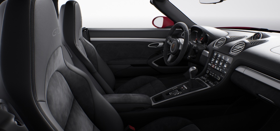 Race-Tex interior with extensive items in leather, Black