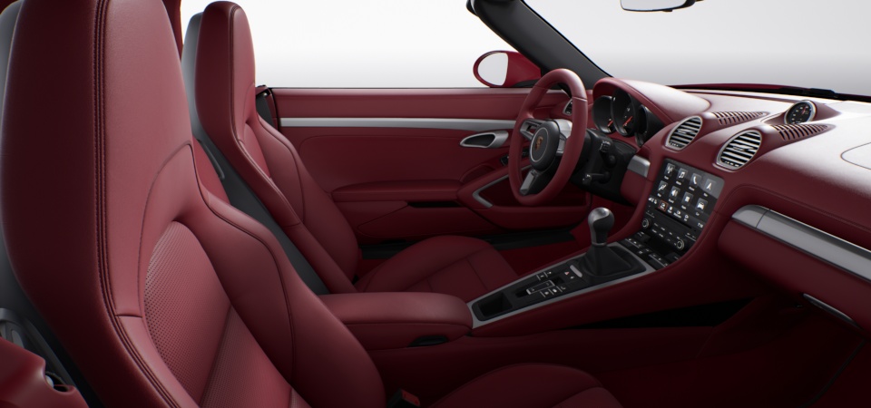 Leather Interior in Bordeaux Red