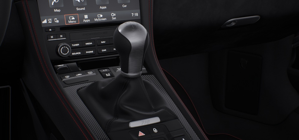 Manual Gear Lever with Brushed Aluminum Trim
